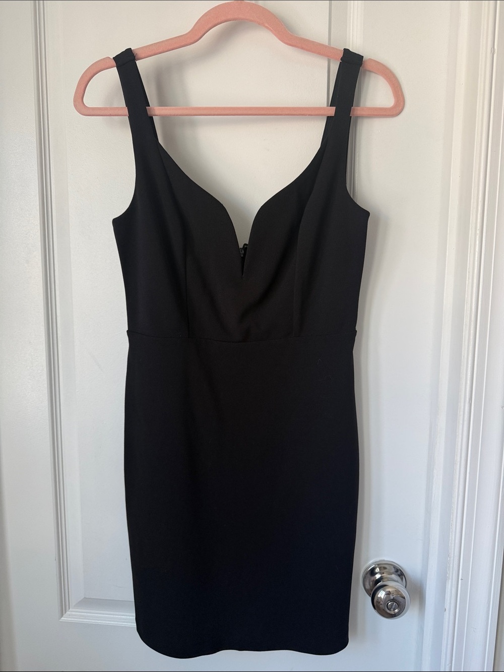 Express Black Mini Dress with V-Neck